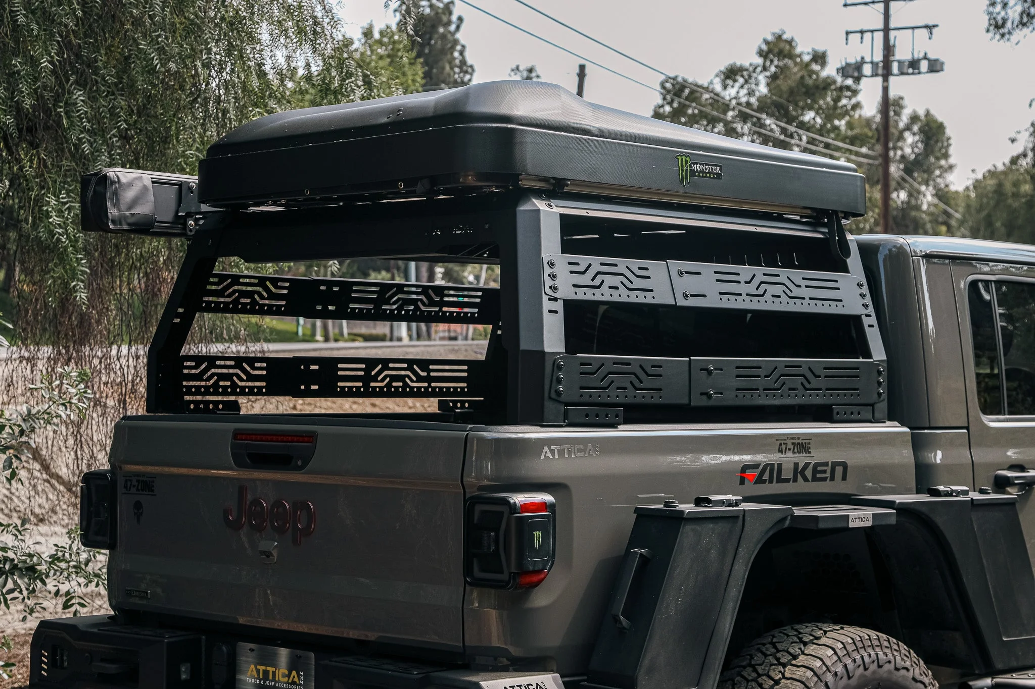 2020-2024 Jeep Gladiator JT Frontier Series Overland Bed Rack - Image 5