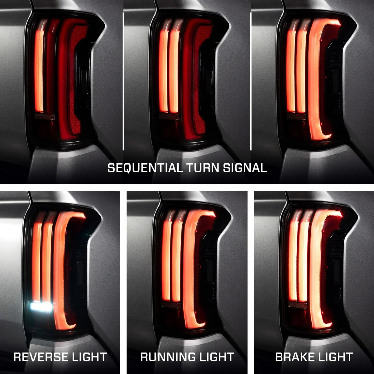 2024-2026 Toyota Tacoma LED Tail Lights  Red (pair) - Image 4