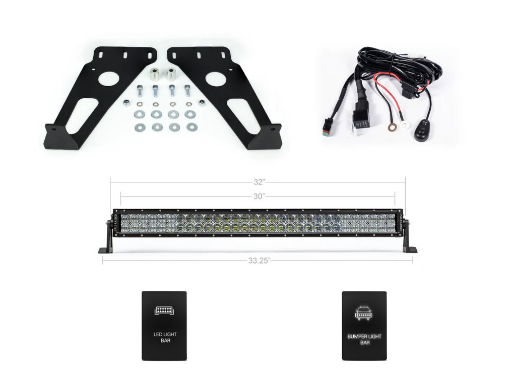 32" Hidden Grille LED Light Bar Brackets Kit Fits 2014-2024 Toyota 4Runner - Image 9