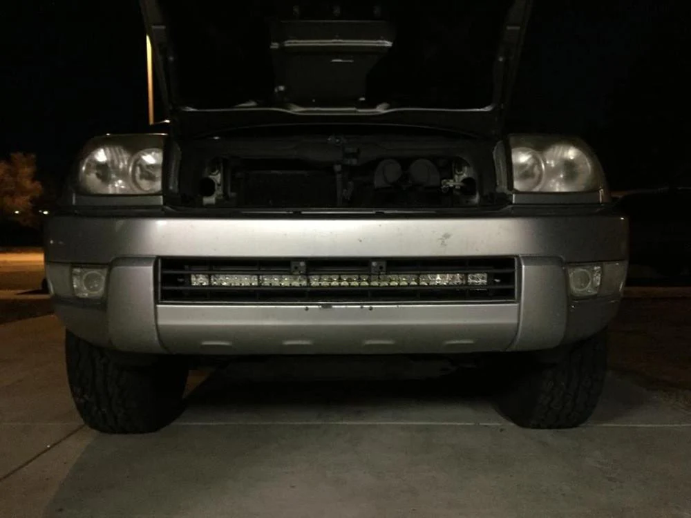 32" Lower Bumper Hidden LED Light Bar Brackets Kit For 2003-2009 Toyota 4Runner