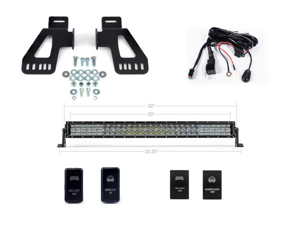 32" Upper Grille LED Light Bar Brackets Kit For 2016-2023 Toyota Tacoma - Image 2