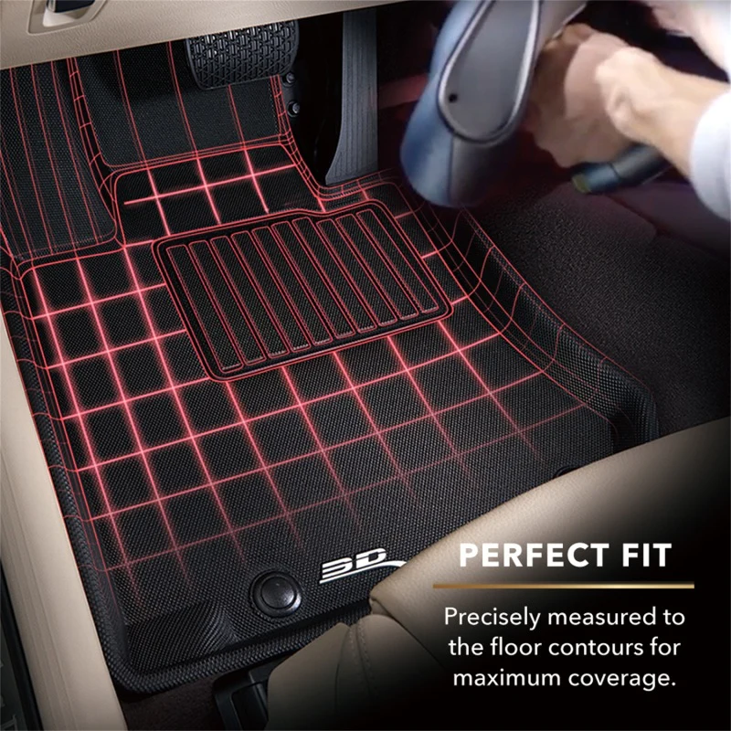 3D MAXpider 2017-2020 Jaguar/Land Rover F-Pace/Range Rover Velar Kagu 1st Row Floormat - Black - Image 5