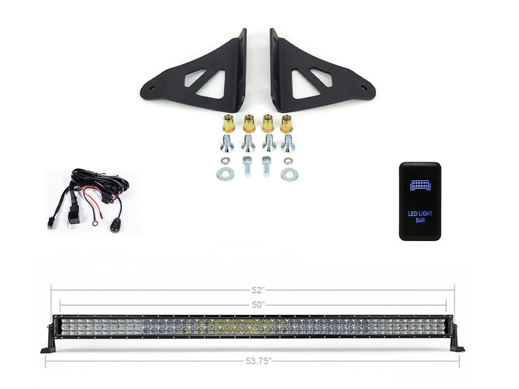 52" Curved LED Light Bar Roof Brackets Kit For 2005-2023 Toyota Tacoma - Image 2