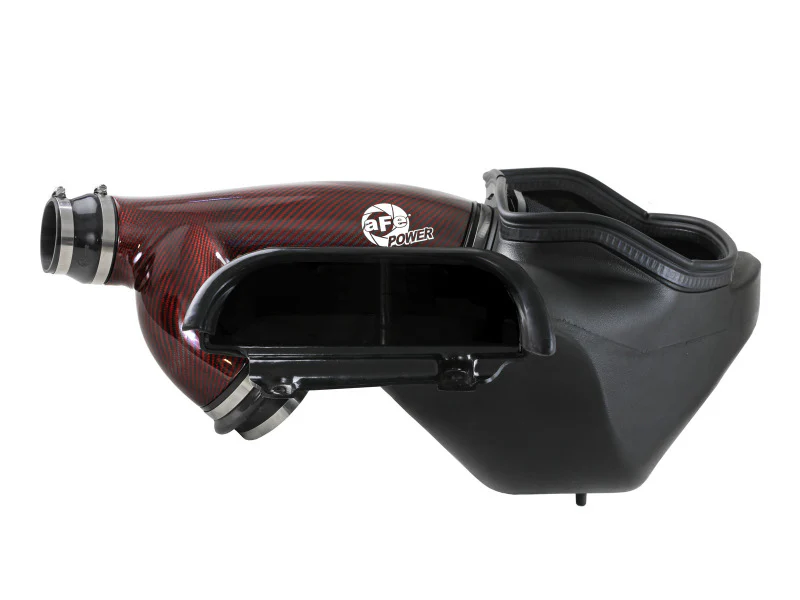 aFe 17-24 Ford F-150 Track Series Red Kevlar Carbon Fiber C/A Intake System w/Black Pro 5R Filter - Image 9