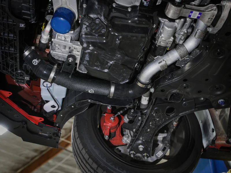 aFe 19-22 Hyundai Veloster N L4 2.0L (t) BladeRunner 2-1/2in Aluminum Hot Charge Pipe - Black - Image 2