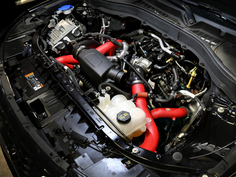 aFe 20-23 Ford Explorer ST V6 3.0L (tt) BladeRunner 2-3/4in Aluminum Cold Charge Pipe - Red - Image 2