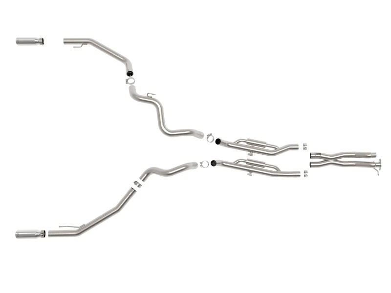 aFe 24-25 Ford Ranger Raptor Vulcan Series 3in 304 SS Cat-Back Exhaust w/ Polished Tips - Image 3