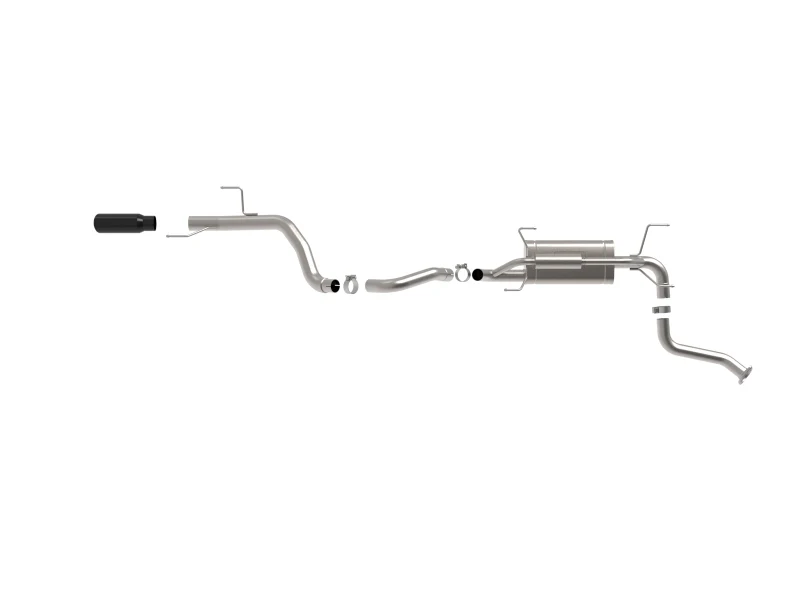 aFe 24-25 Toyota Land Cruiser 2-1/2in to 3in 304 SS Cat-Back Exhaust System w/ Black Tip - Image 3