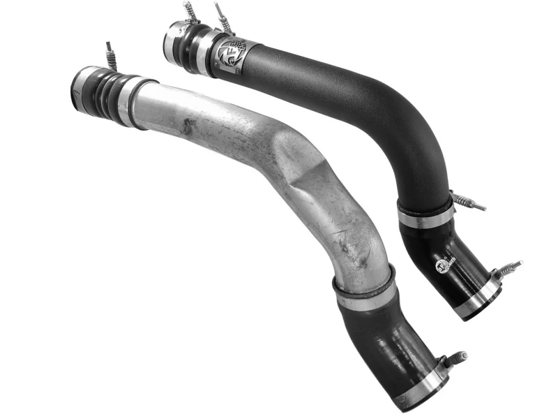 aFe BladeRunner 3in Black Intercooler Tube Hot Side w/ Couplings & Clamps 13-14 Dodge RAM 6.7L (td) - Image 4