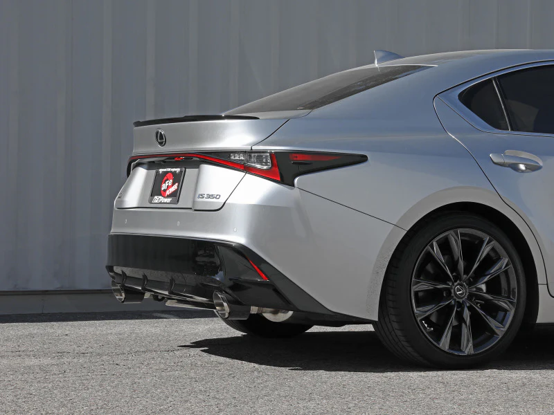 aFe Lexus IS350 14-22 V6-3.5L Takeda Axle-Back Exhaust System- Carbon Fiber Tip - Image 2