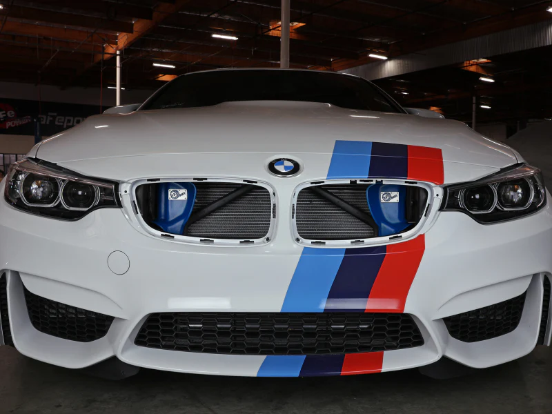 aFe Magnum FORCE Dynamic Air Scoop 15-18 BMW M3/15-20 M4 - Blue - Image 2