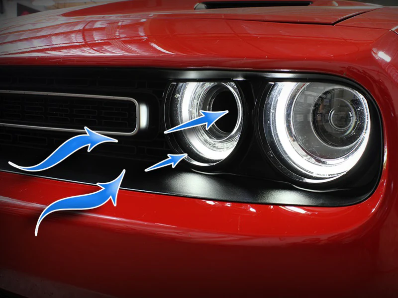 aFe Momentum GT Dynamic Air Scoop Dodge Challenger 15-20 - Red - Image 2