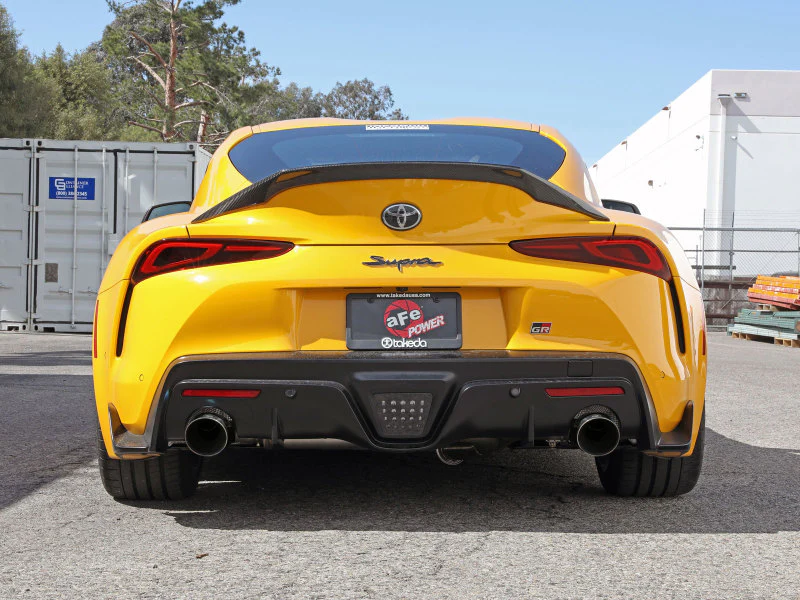 aFe POWER Takeda 2021 Toyota Supra 2.0L (t) 2.5in-3in 304 SS CB Exhaust w/ Polished Tips - Image 3