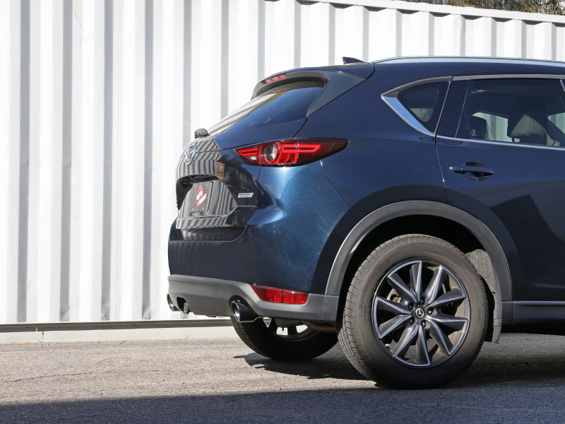 aFe Takeda 17-21 Mazda CX-5 2.5L (t) 2.5in. SS Axle-Back Exhaust System w/Black Tips - Image 2