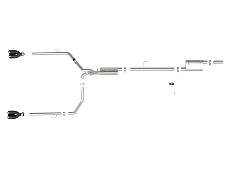 aFe Vulcan Series 3in-2-1/2in 304 SS Cat-Back 2020 Jeep Gladiator (JT) V6-3.6L w/ Black Tips - Image 8