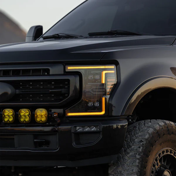 AlphaRex 20-22 Ford Super Duty NOVA-Series LED Projector Headlights Alpha-Black - Image 4
