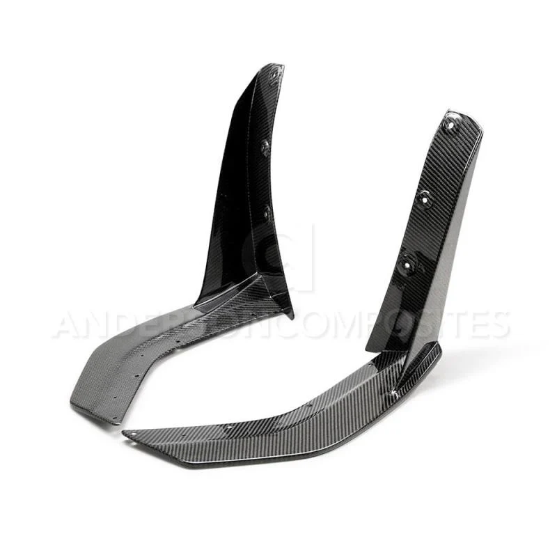 Anderson Composites 2020 Ford Mustang/Shelby GT500 Carbon Fiber Front Splitter Wickers - Image 6