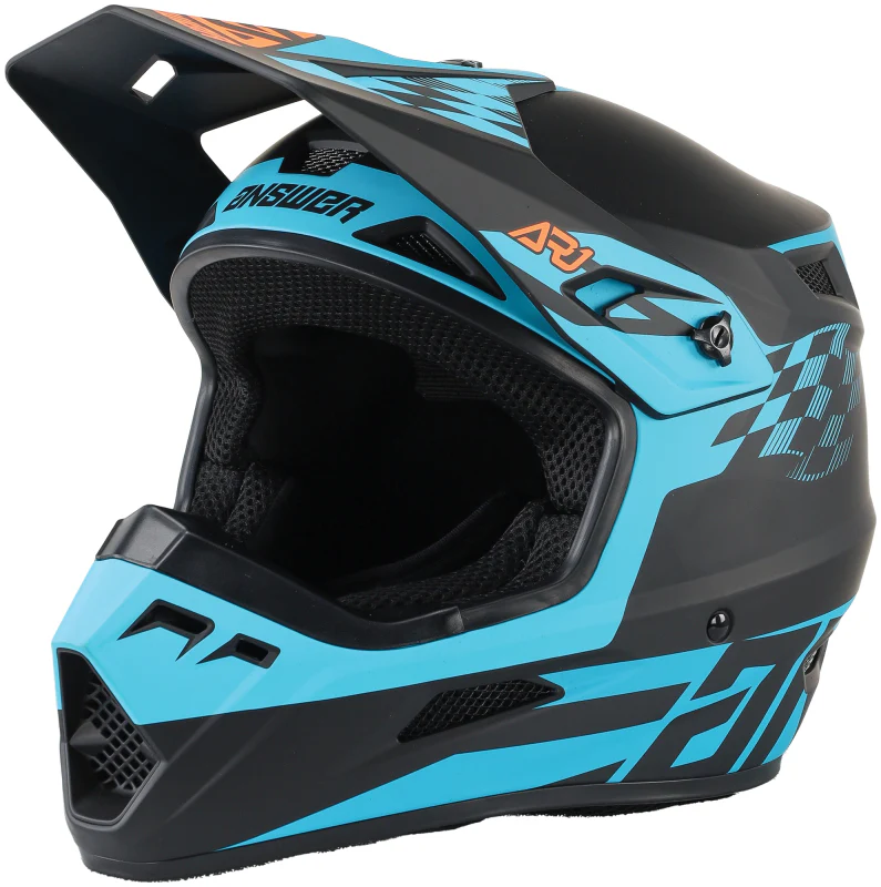 Answer AR1 Sweep Helmet Black/Astana/Hyper Orange Youth - Medium - Image 4