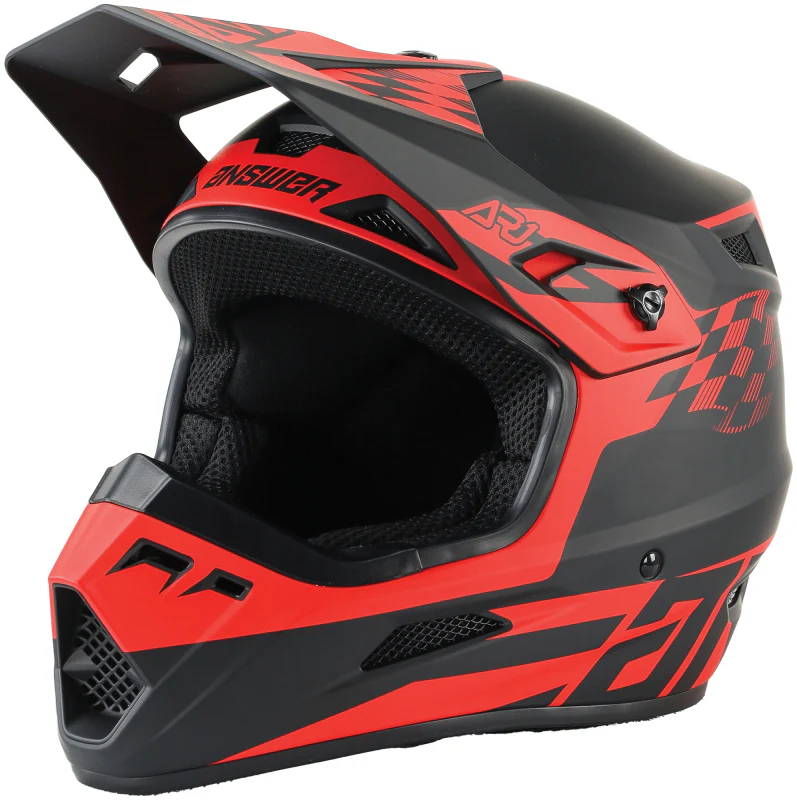 Answer AR1 Sweep Helmet Black/Red Youth - Medium - Image 4