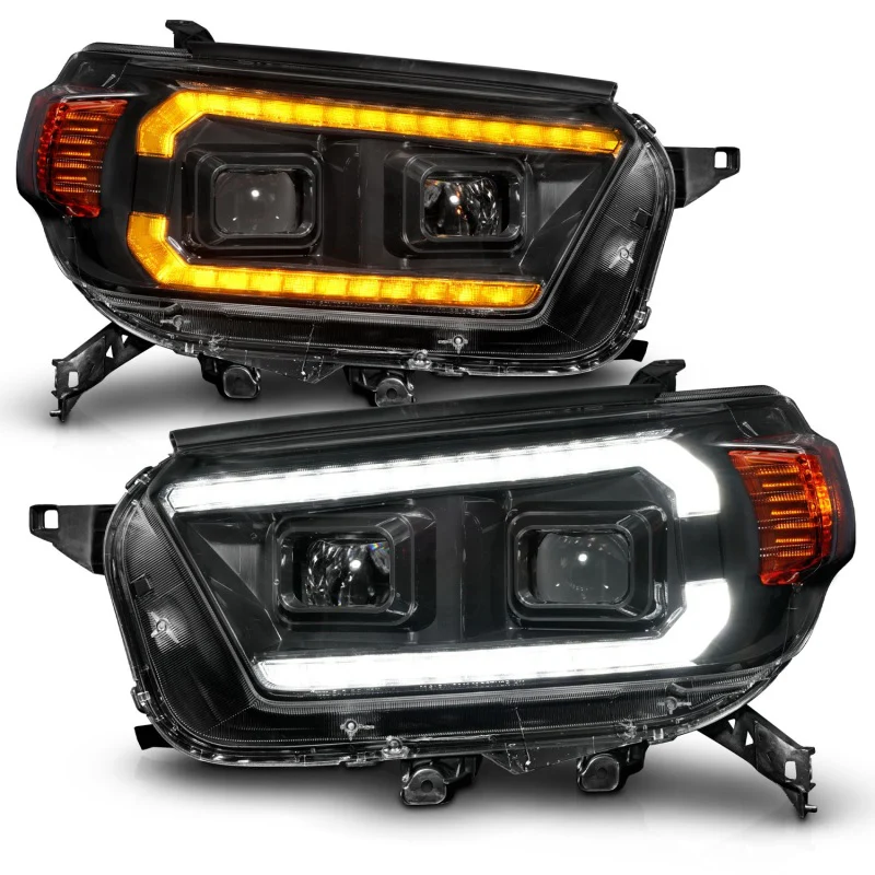 ANZO 10-13 Toyota 4Runner Projector Headlights - Black - Image 15