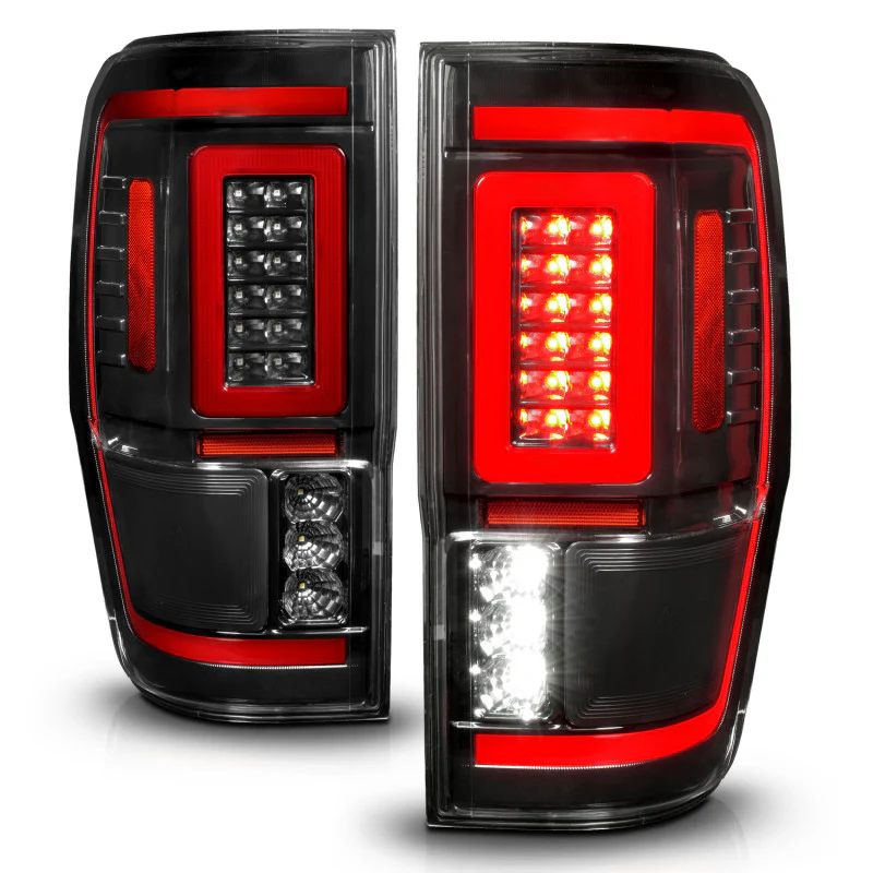 ANZO 19-22 Ford Ranger Full LED Taillights w/ Lightbar Sequential Signal Black Housing/Clear Lens - Image 6