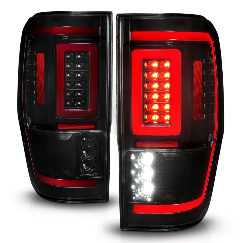 ANZO 19-22 Ford Ranger Full LED Taillights w/ Lightbar Sequential Signal Black Housing/Smoke Lens - Image 12