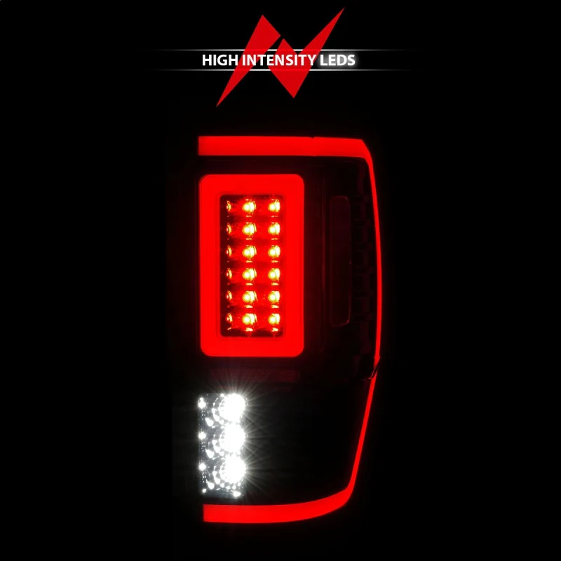 ANZO 19-22 Ford Ranger Full LED Taillights w/ Lightbar Sequential Signal Black Housing/Smoke Lens - Image 6
