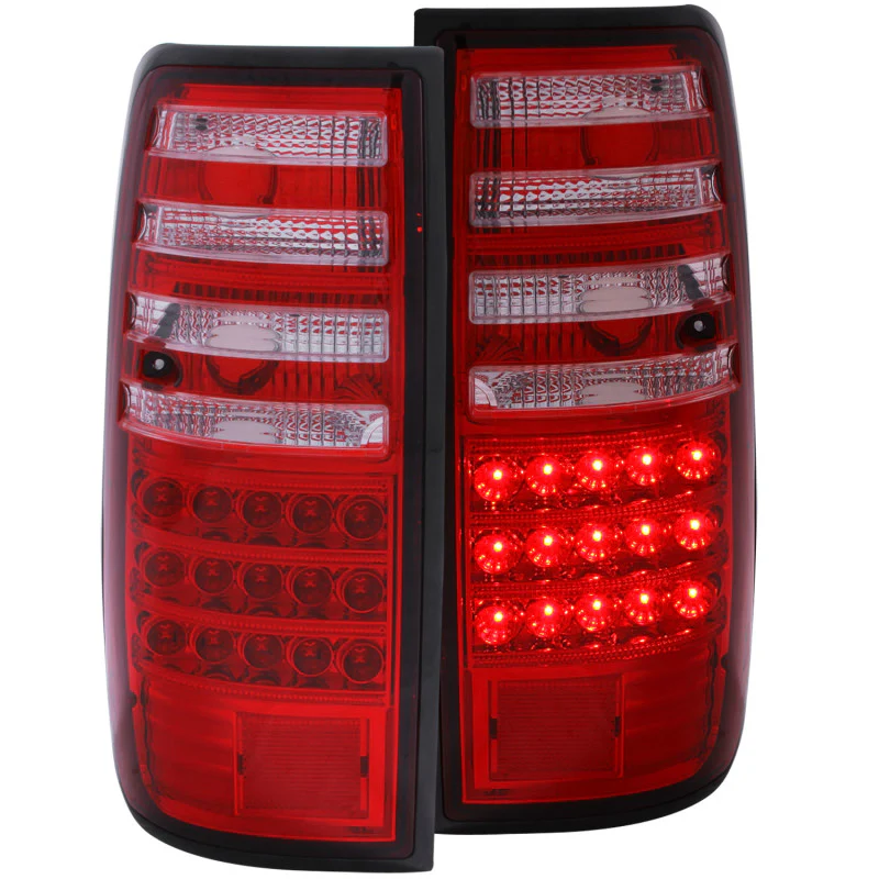 ANZO 1991-1997 Toyota Land Cruiser Fj LED Taillights Red/Clear - Image 2