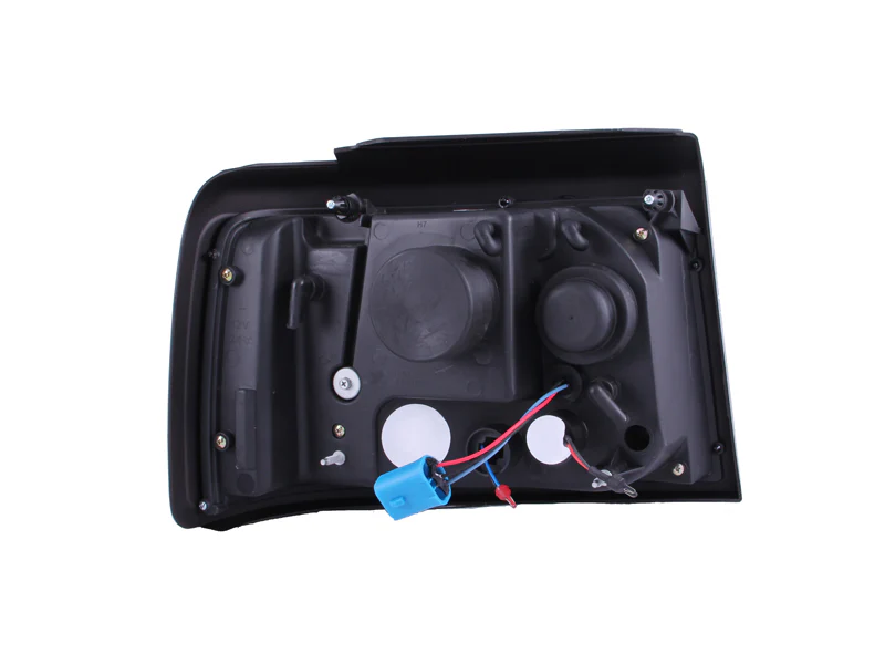 ANZO 1992-1996 Ford F-150 Projector Headlights w/ Halo Black w/ Side Markers and Parking Lights - Image 6
