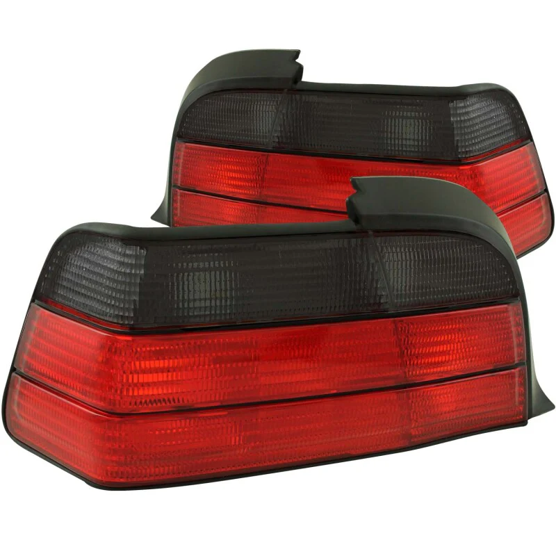 ANZO 1992-1998 BMW 3 Series E36 Coupe/Convertible Taillights Red/Smoke - Image 2
