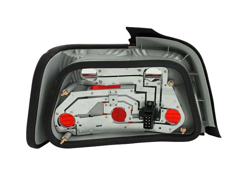 ANZO 1992-1998 BMW 3 Series E36 Sedan Taillights Red/Clear - Image 4