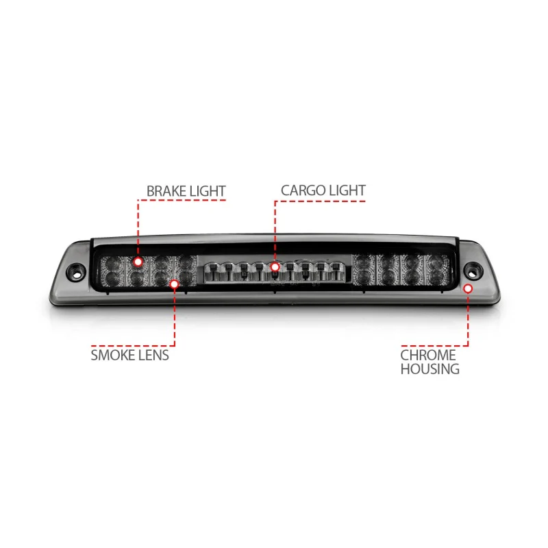 ANZO 1994-2001 Dodge Ram 1500 LED 3rd Brake Light Smoke - Image 5