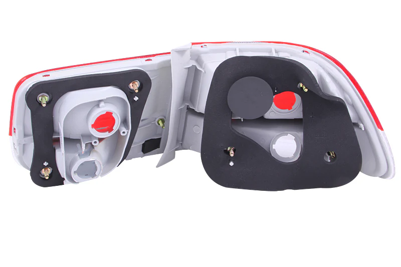 ANZO 1996-2000 Honda Civic Taillights Red/Clear - OEM 4pc - Image 3