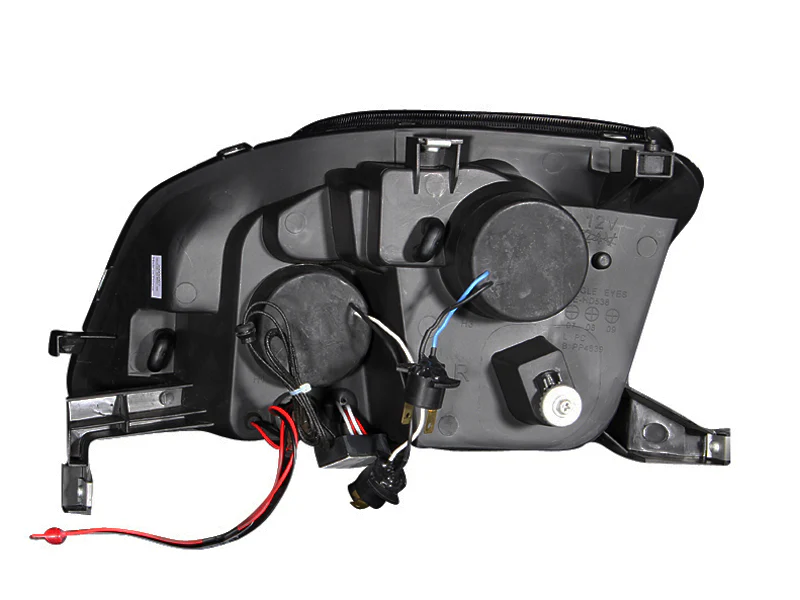 ANZO 1997-2001 Honda Prelude Projector Headlights w/ Halo Black w/ LED - Image 6
