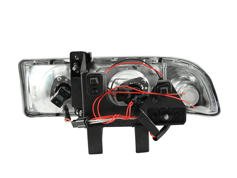 ANZO 1998-2005 Chevrolet S-10 Projector Headlights w/ Halo Black - Image 9
