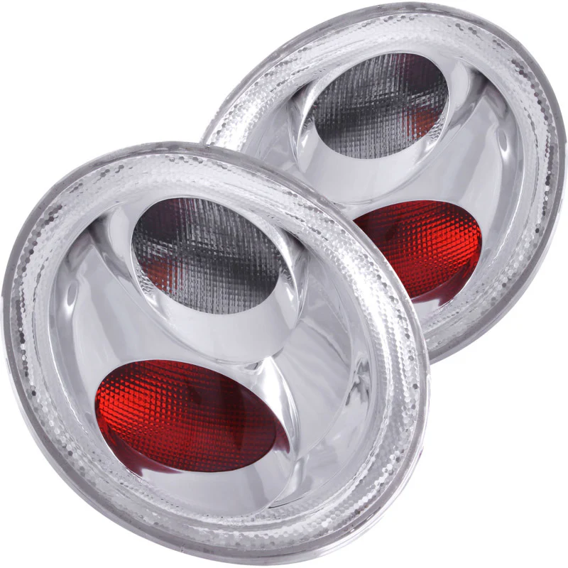 ANZO 1998-2005 Volkswagen Beetle Taillights Chrome - Image 2