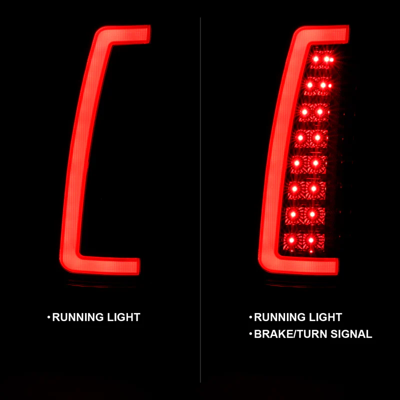 ANZO 1999-2000 Cadillac Escalade LED Taillights Black Housing Smoke Lens Pair - Image 12
