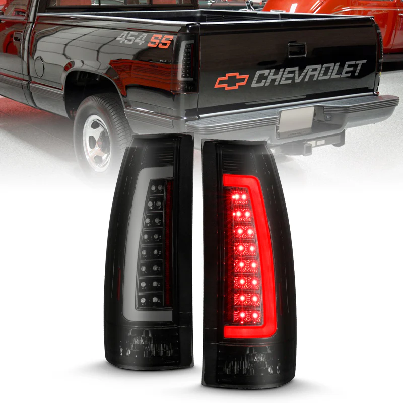 ANZO 1999-2000 Cadillac Escalade LED Taillights Black Housing Smoke Lens Pair - Image 2