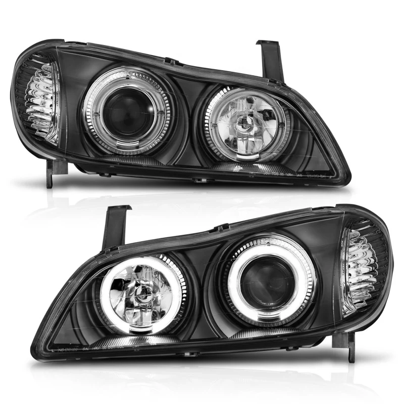 ANZO 2000-2004 Infiniti I30 Projector Headlights w/ Halo Black - Image 15