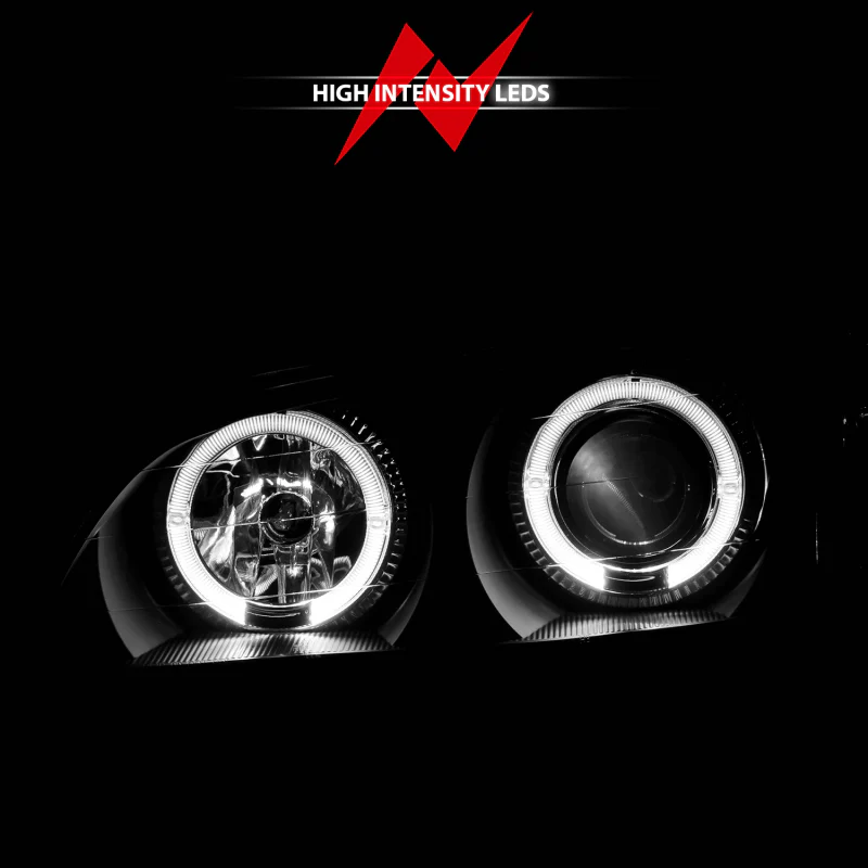 ANZO 2000-2004 Infiniti I30 Projector Headlights w/ Halo Black - Image 16