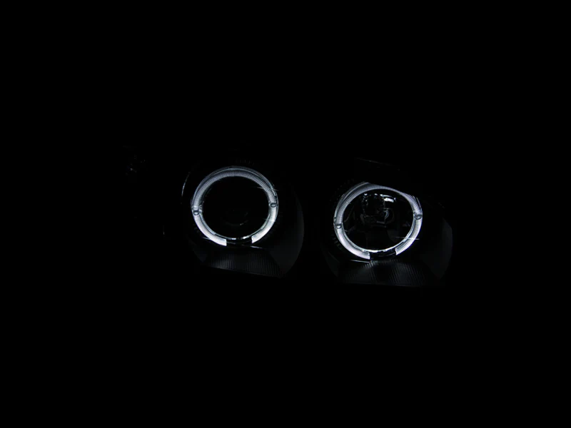 ANZO 2000-2004 Infiniti I30 Projector Headlights w/ Halo Black - Image 3