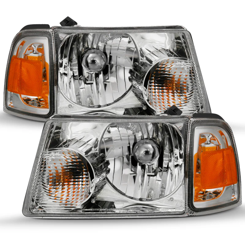 ANZO 2001-2011 Ford Ranger Crystal Headlight Chrome w/Corner Lights (OE Replacement) - Image 5