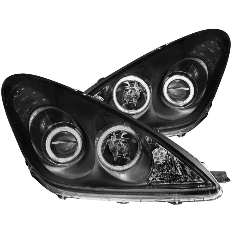 ANZO 2002-2003 Lexus Es300 Projector Headlights w/ Halo Black - Image 2