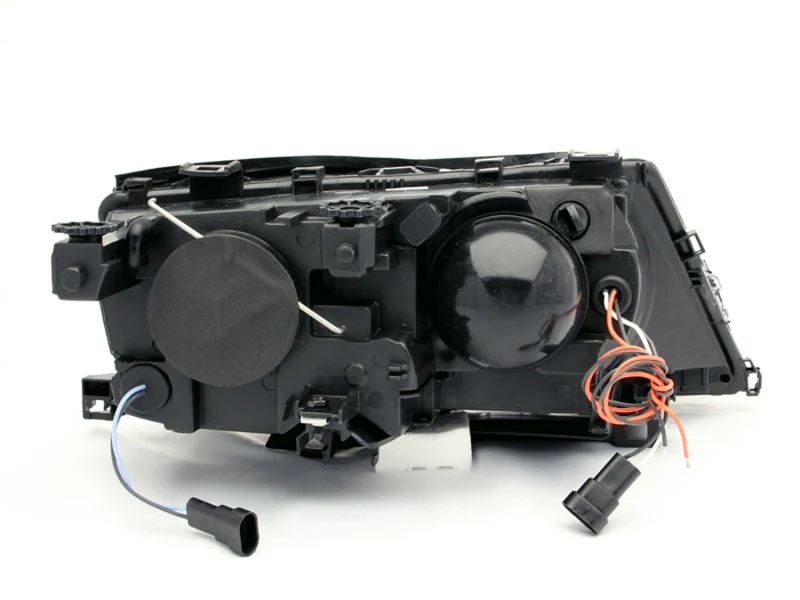 ANZO 2002-2005 BMW 3 Series E46 Projector Headlights w/ Halo Black - Image 4