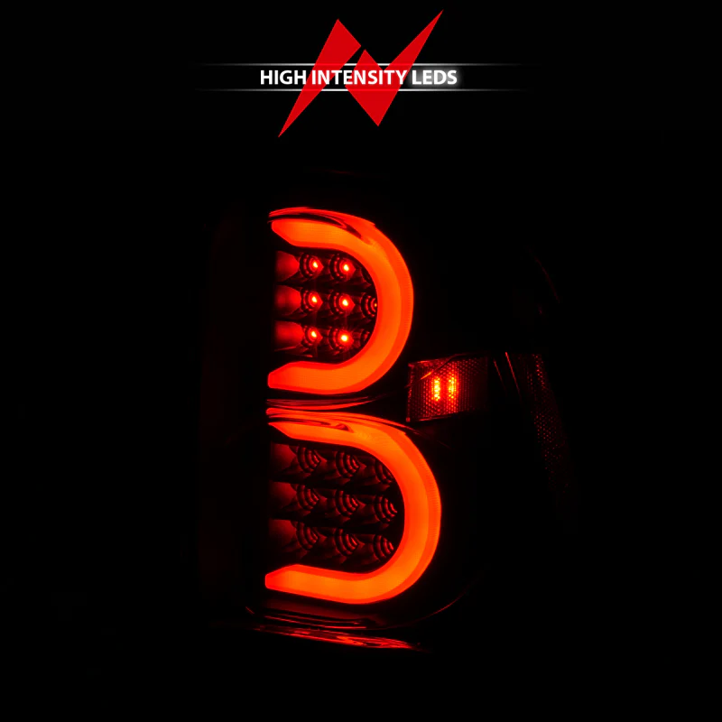 ANZO 2002-2009 Chevrolet Trailblazer LED Tail Lights w/ Light Bar Black Housing Smoke Lens - Image 3