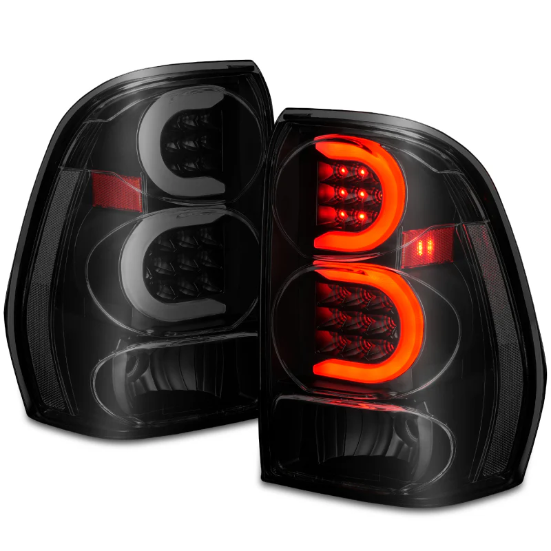 ANZO 2002-2009 Chevrolet Trailblazer LED Tail Lights w/ Light Bar Black Housing Smoke Lens - Image 6