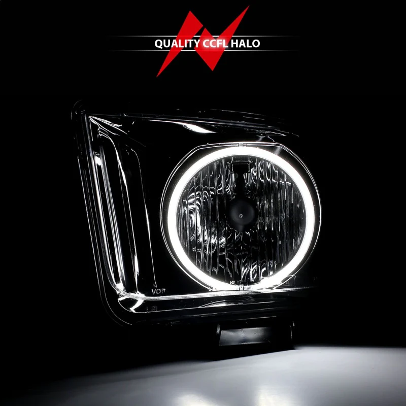 ANZO 2005-2009 Ford Mustang Crystal Headlights w/ Halo Black (CCFL) - Image 9