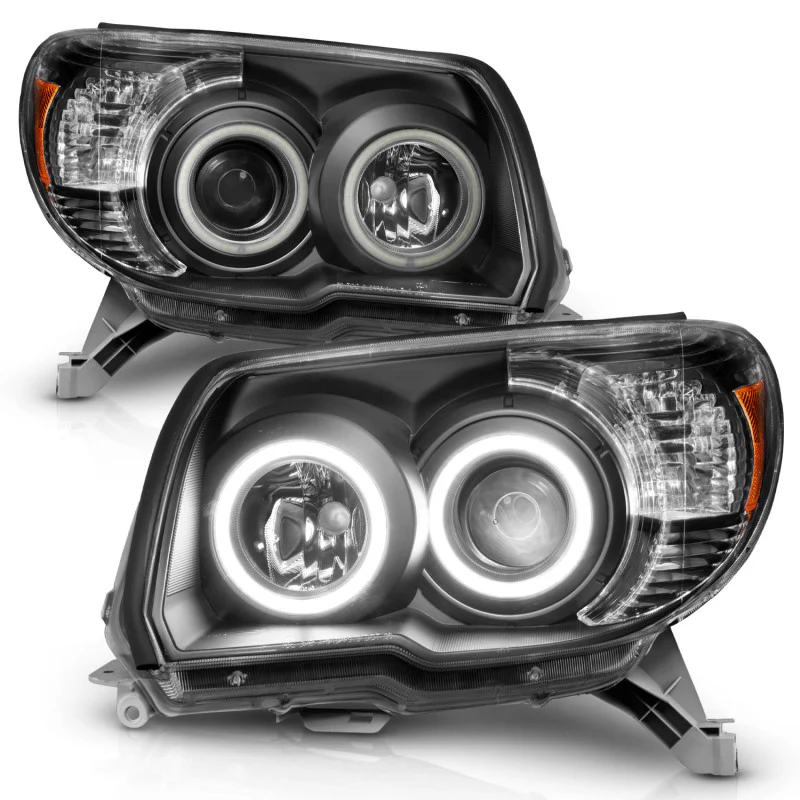 ANZO 2006-2009 Toyota 4Runner Projector Headlights w/ Halo Black - Image 13