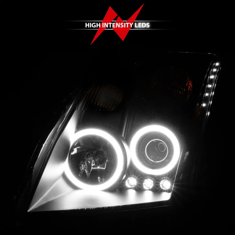 ANZO 2007-2012 Nissan Sentra Projector Headlights Black - Image 12