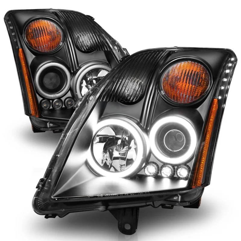 ANZO 2007-2012 Nissan Sentra Projector Headlights Black - Image 8